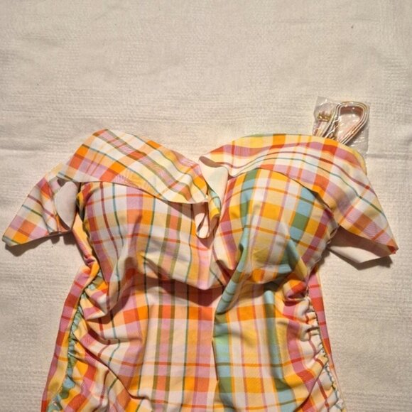 Bleu Rod Beatie women's size 12 Hip to be Square ruched 1 piece swim suit, NEW - Picture 2 of 11